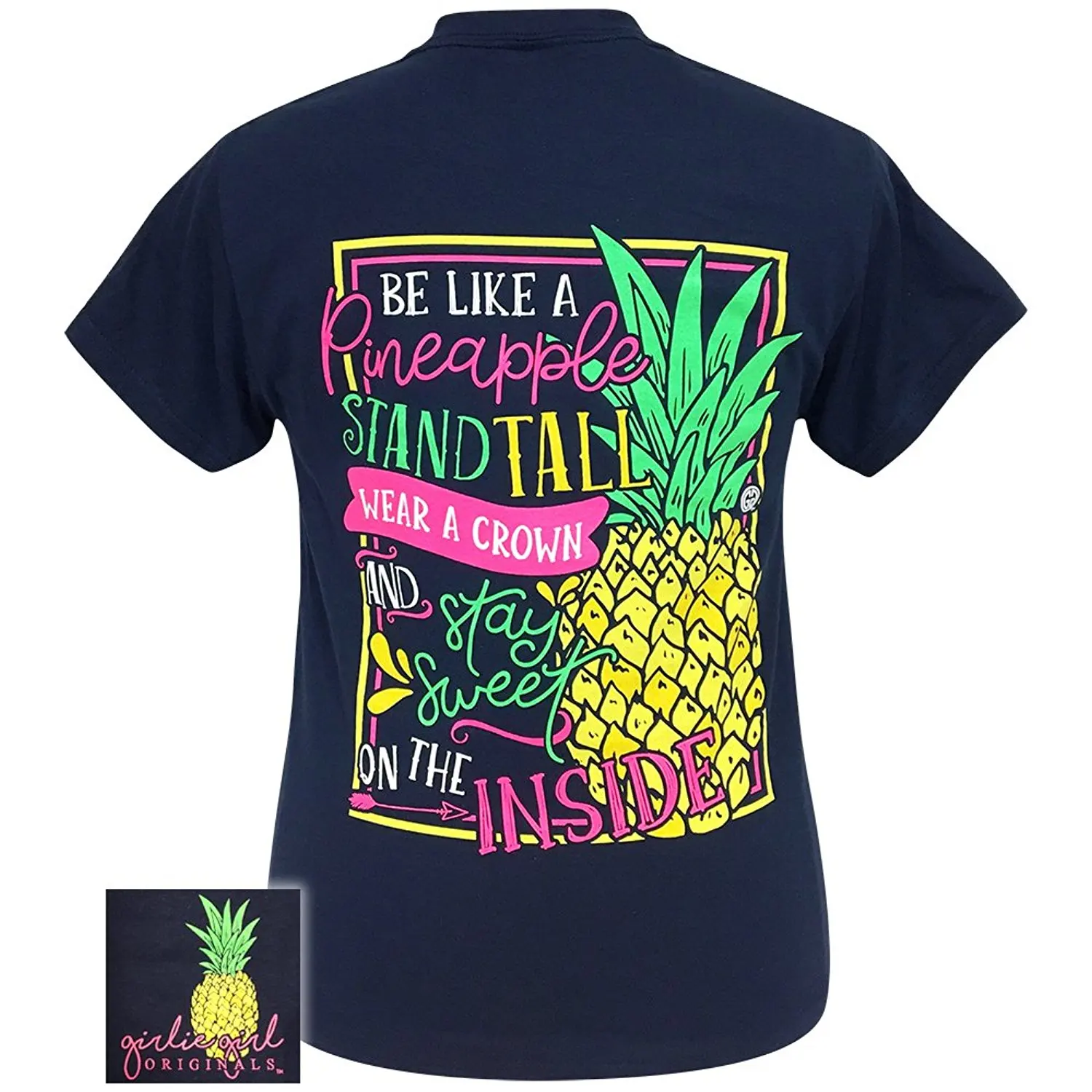 Buy my girl. Sweet Pineapple. Franki pardon my French Embroidered Tee for girls. A3 pictures for to put it on girls t Shirts.