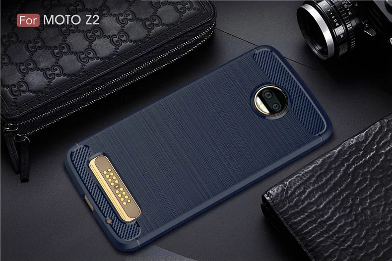 2017 New Arrival Carbon Fiber Tpu case for Motorola Moto Z2 brushed tpu soft cover for Motorola Moto Z2