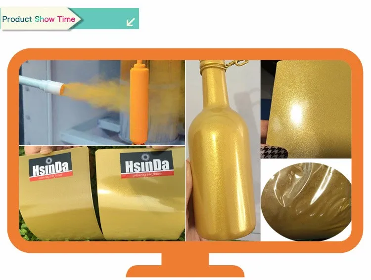 Metallic Gold Bonding Candy Paint Thermoset Powder Coatings For Kitchen