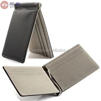 leather money clip card holder wallet