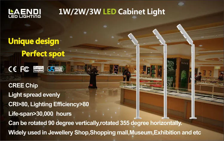 jewelry showcase led lights