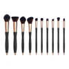 Private Label Synthetic Fiber Brush 10pcs Face Makeup Brushes Set