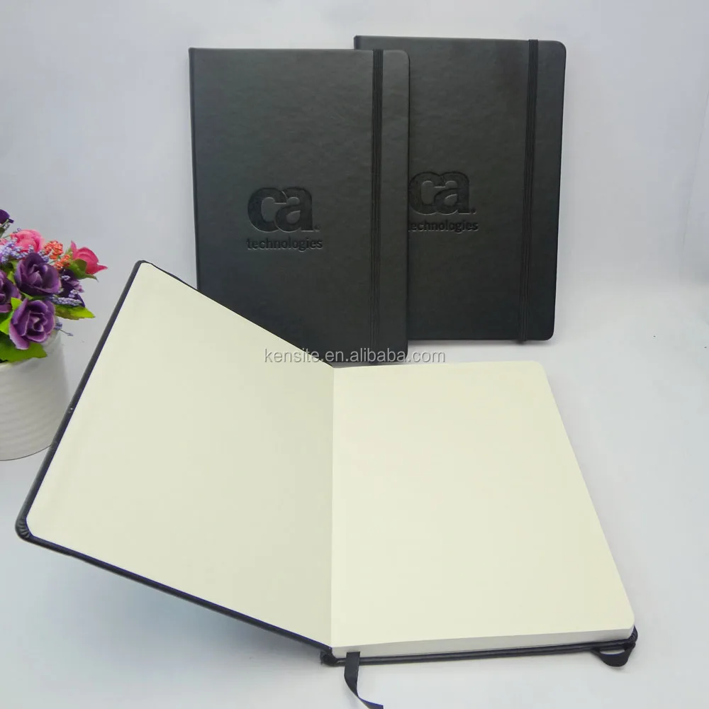 Customized Emboss Logo Black Pu Leather Moleskins Notebook A5 Buy
