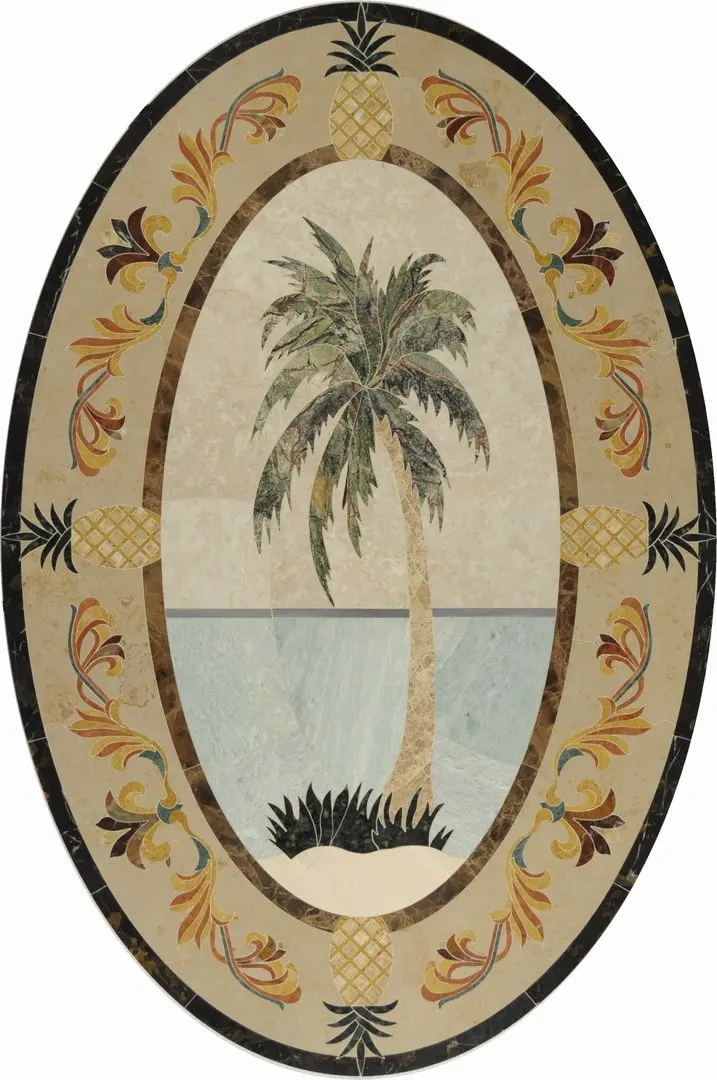 stone oval medallions