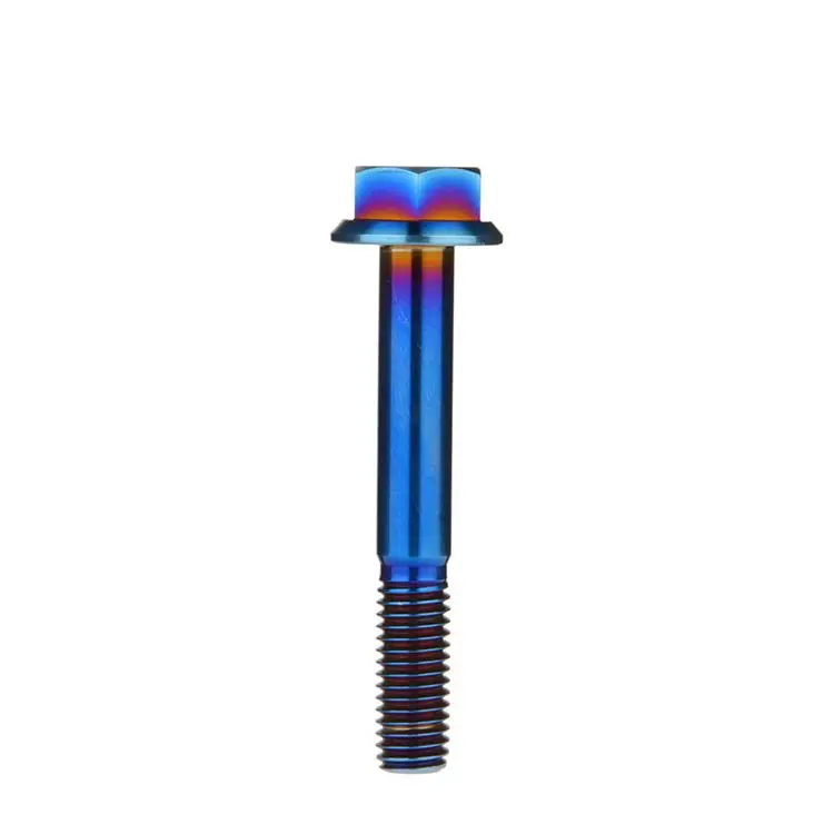 Flange Bolt Dimple Head Rainbow Colors Bolts for Motorcycle M8 Titanium 10-15days Machining,cnc CN;SHA LHTI Din6921,iso 7380