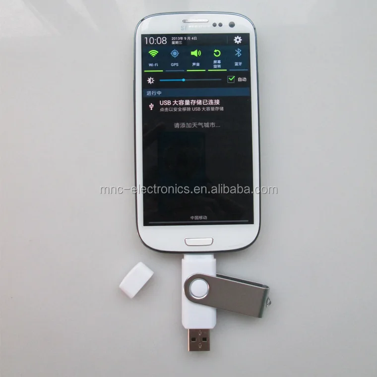 Dual usb port promotional gift customized logo printing swivel type 8GB android phone otg usb flash drive - ANKUX.COM