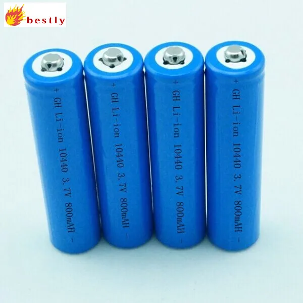 Aaa 3.7v 4.5v 800mah Lithium Battery 10440 Rechargeable Battery Small ...