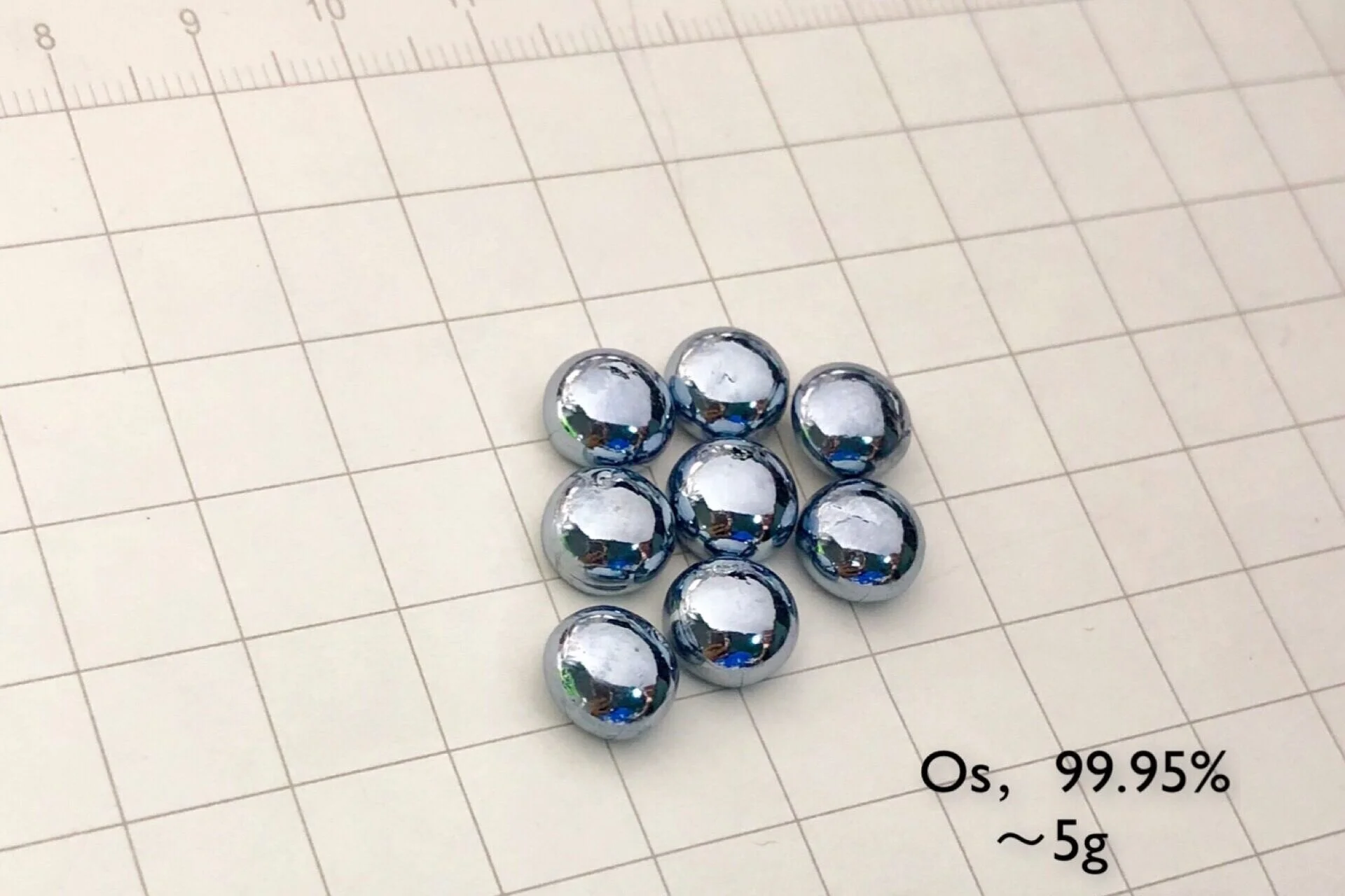 99,95 % Osmium-Metall-Pellets 2,00 g 99,95 % Osmium-Metall-Pellets 2,00 g
