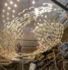 Large Customized Project Ceiling Hanging Contemporary Decorative Hotel Lobby Lighting Hand Blown Glass Pendant Lights