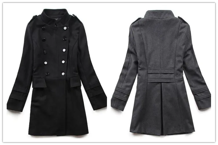 Women Wool Blend Pea Coat Uniqlo Us Wool Blend Pea Coat Black Las H M