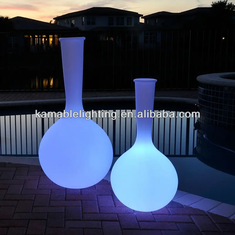 Illuminated Garden Decoration Waterproof Led Flask Vase Floor Lamp