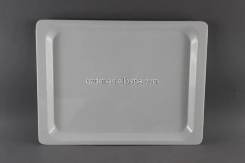 13" White Melamine tray
