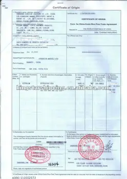 form certificate health korea Of  Costa Molds Agent Rica Port Fta,Any China Costa  Buy