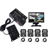4 channel car Full round view video splitter control box quad Monitor Car camera system