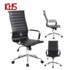 executive style swivel white leather visitor office chair