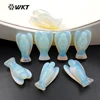 WT-G241 wholesale special design natural stone a pious Christian godmother shape with angel's wings