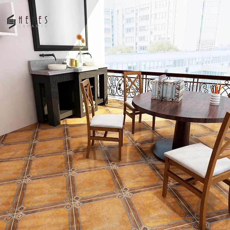 Foshan Distributor Orange 500x500 Ceramic Decorative Rustic Floor Foshan Distributor Orange 500x500