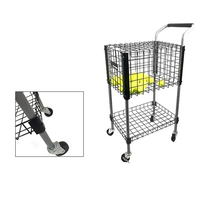 Display For Tennis Ball Trolley Foldable Storage Tennis Ball Basket