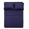 Queen Size soft plain woven colorful linen Bedding Set