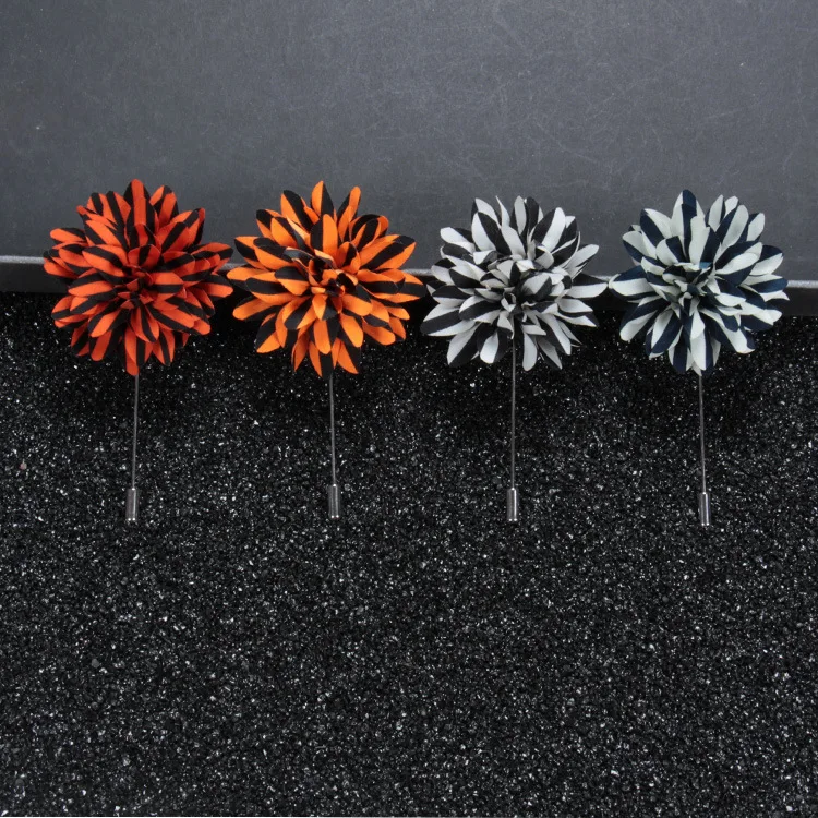 China Wholesale Brooch Flower Lapel Pins,Fabric Lapel Pins Men Suits