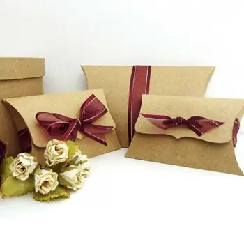 Custom Print Corrugated Recycled Kraft Paper Pillow Boxes