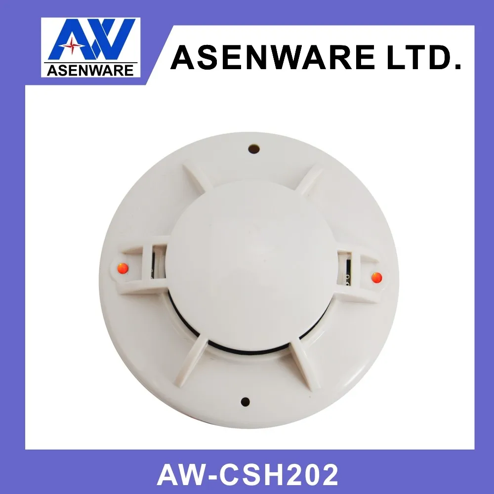 Asenware home use fire alarm system 2 wire connect with smoke detector and heat detector