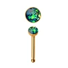 Factory Price Rose Gold Titanium Plated Opal Sparkle Nose Stud Ring