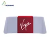 Customized logo trade show use brand table flag dye sublimation print with customized logo.