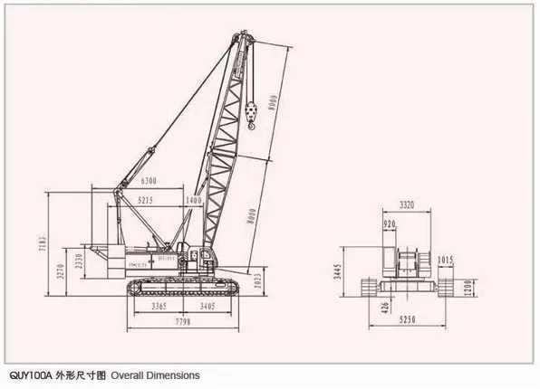 100 Ton Crawler Crane Chart