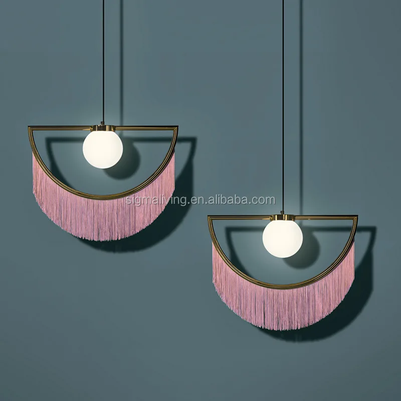 Modern minimalist bedroom bedside lamp girl room tassel lamp