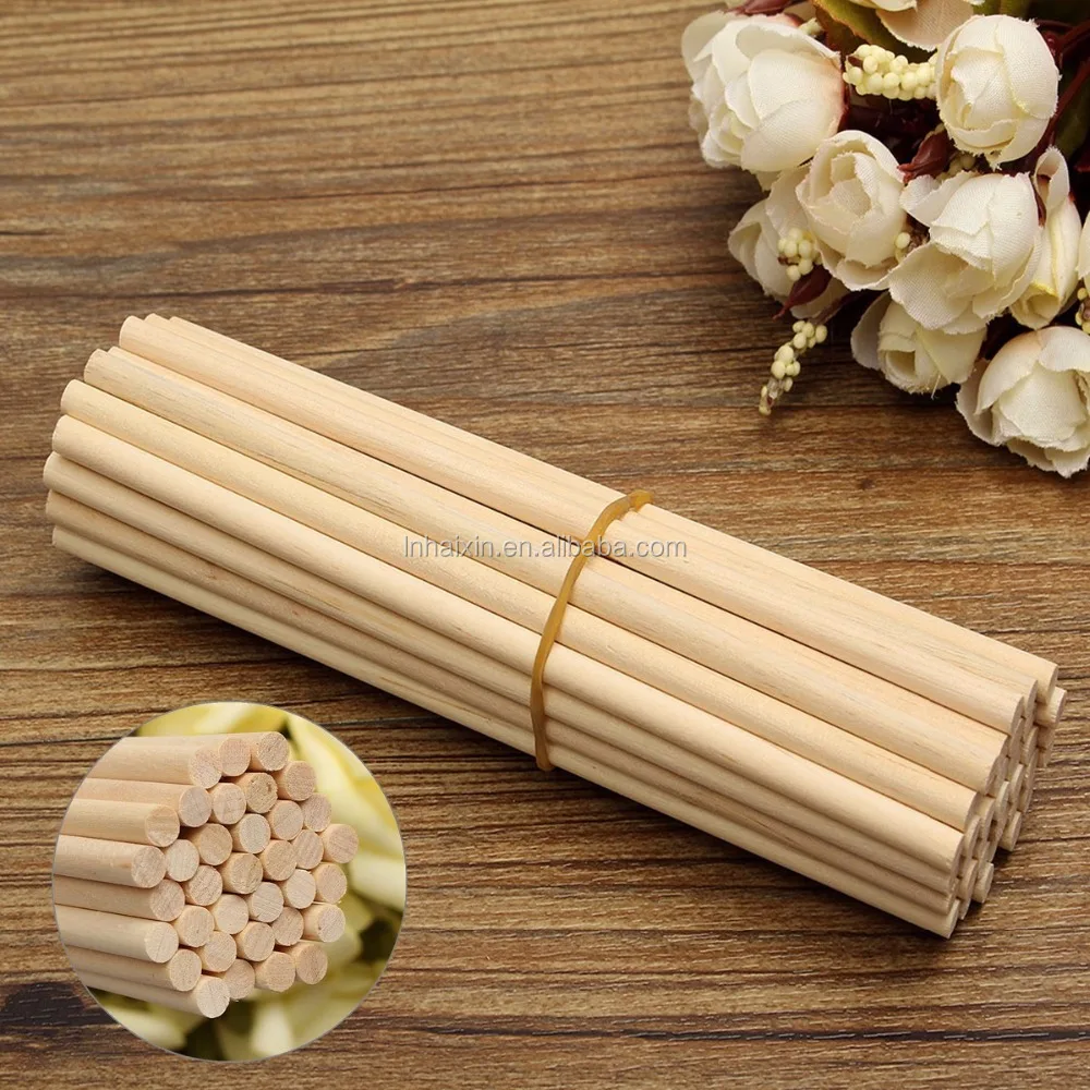 Round Wooden Stick For Crafts Food Ice Lollies And Model Making Cake Dowel  DIY Durable Dowel Building Model Woodworking Tool