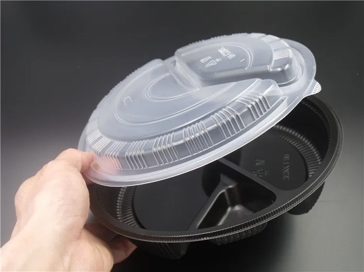 Pp Microwave Disposable Insulated Round Plastic Hospital Food Tray