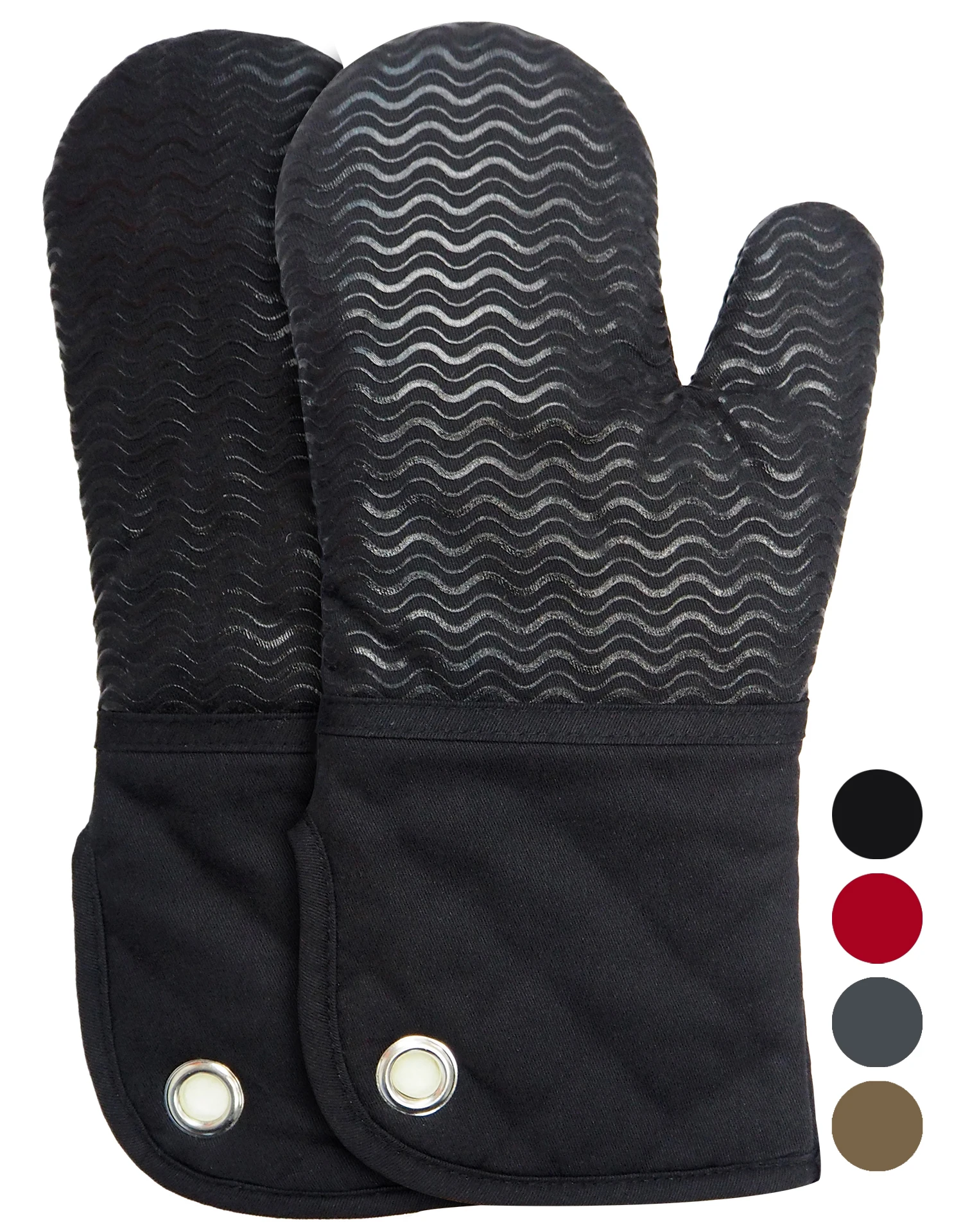 heat resistant silicone printing oven mitt with stainless steel