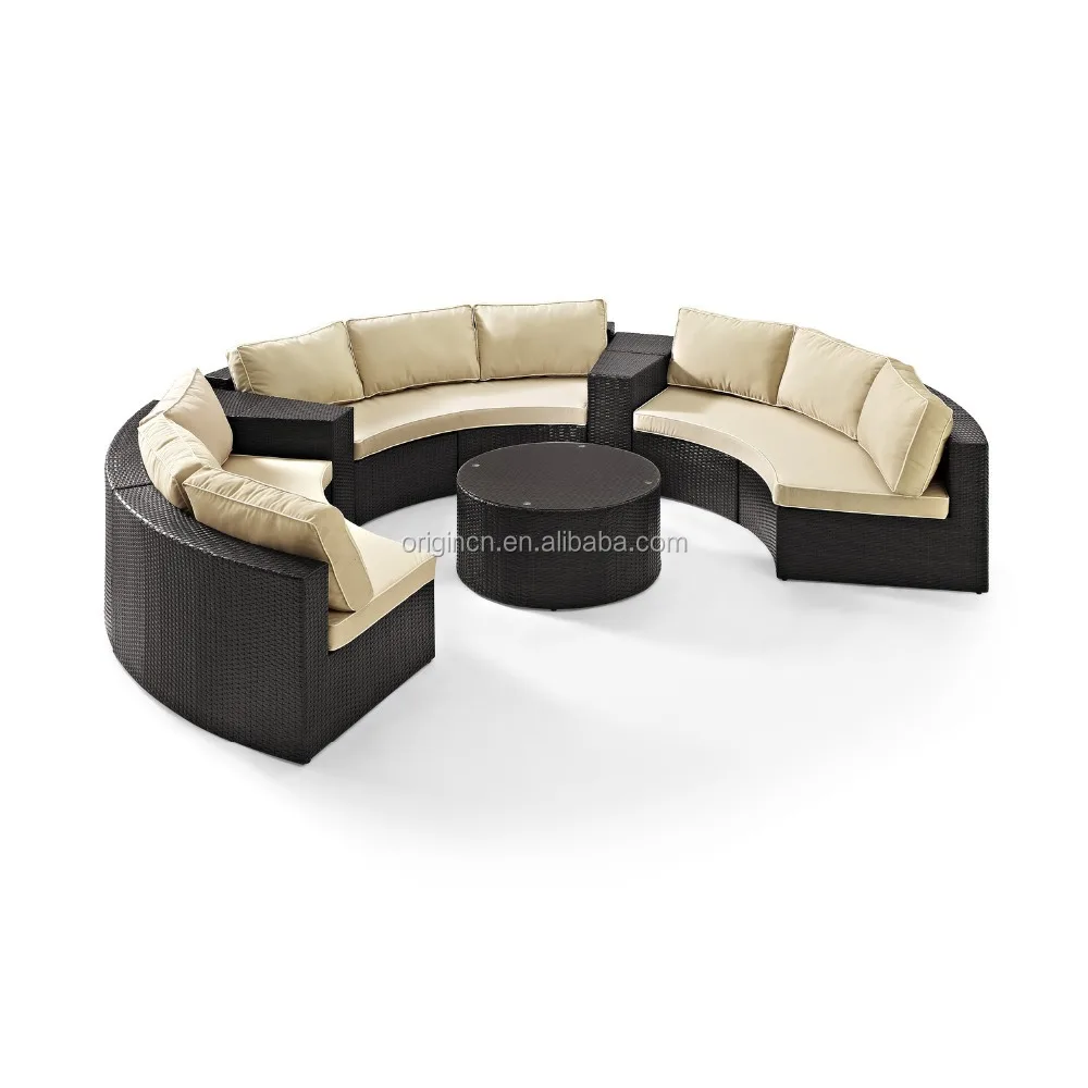 Semi circle patio wicker chairs with sectional arm tables rattan ... Bedroom bordo groene
