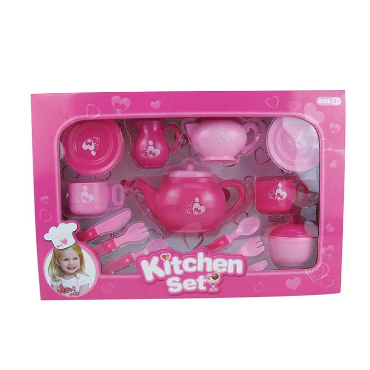 pink plastic toy kitchen