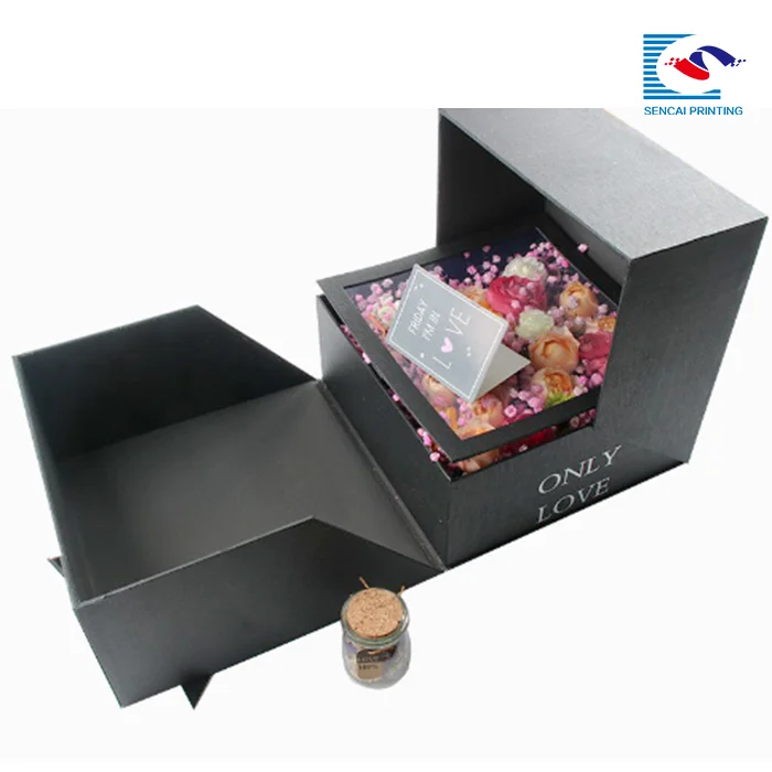 Custom Design Novelty Black Birthday Cake Cardboard Paper