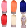 pink orange blue red 613 blond color wig brazilian virgin human hair long colored lace front full lace wig in stock