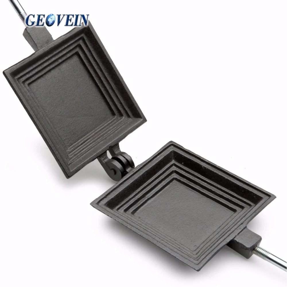 72cm Square Cast Iron Jaffle Iron Camping Pie Irons Tool For Sandwich Making Buy Camping Pie