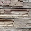 Fire resistant faux rock textured cultured stone lining corner
