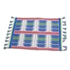 Kitchen place mat placemat material cotton golden table blue place mat