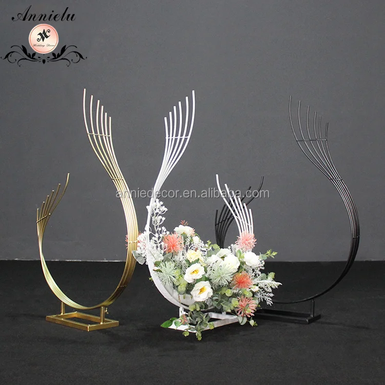 weddings decorations metal elegant peacock flower stand holders Wedding home Decor flower stand for weddings decorations