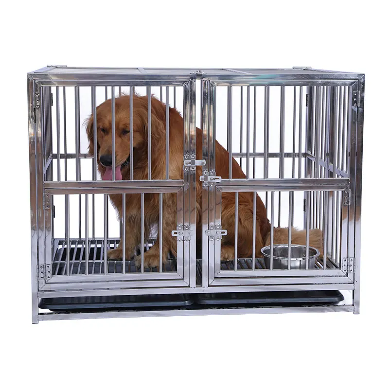Long Service Life Stainless Steel Big Size Dog Show Cage With 3 Doors