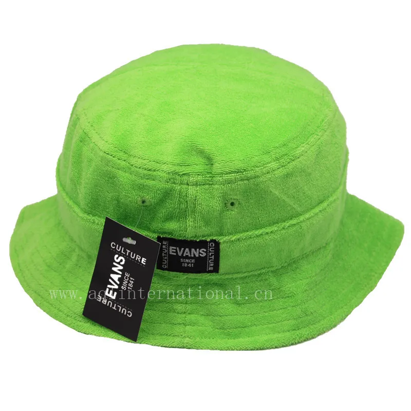 Oem Custom Terry Towel Bucket Hat Blank Plain Bucket Hat Wholesale