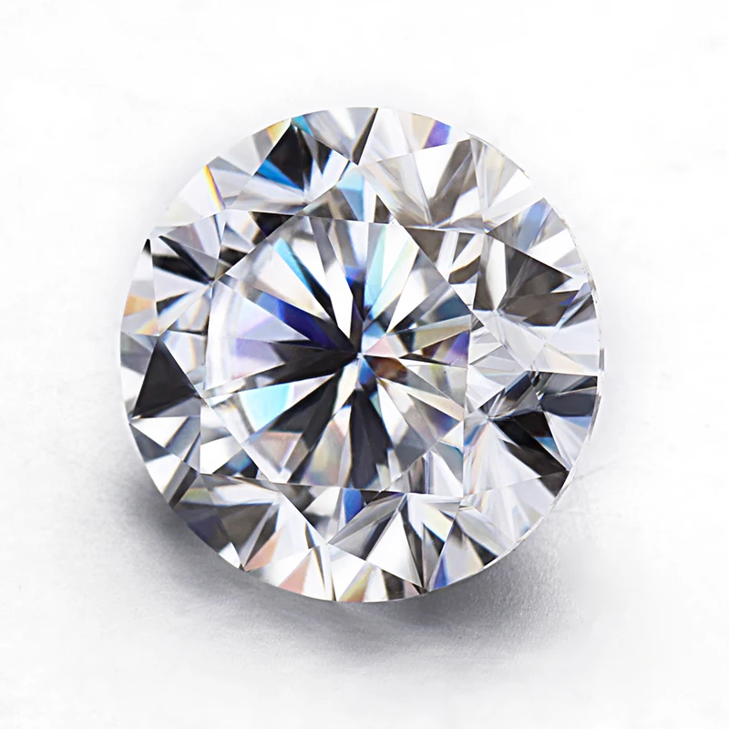 1.42 Ct 7.68 mm Round Cut Real Moissanite Brilliant Stone For jewelry