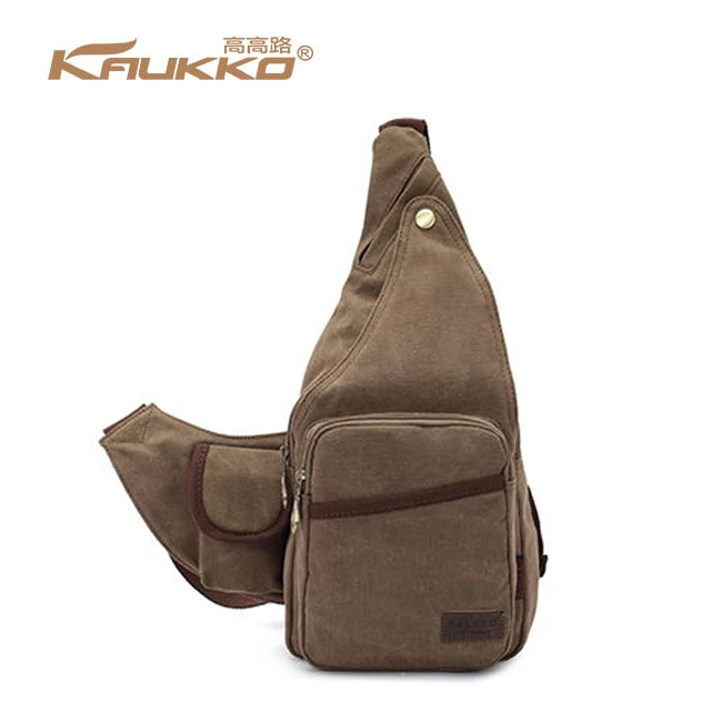 MEMIND One Shoulder Canvas Backpack Men Washed Canvas Crossbody Bag Shoulder Bag Travel Business Bag