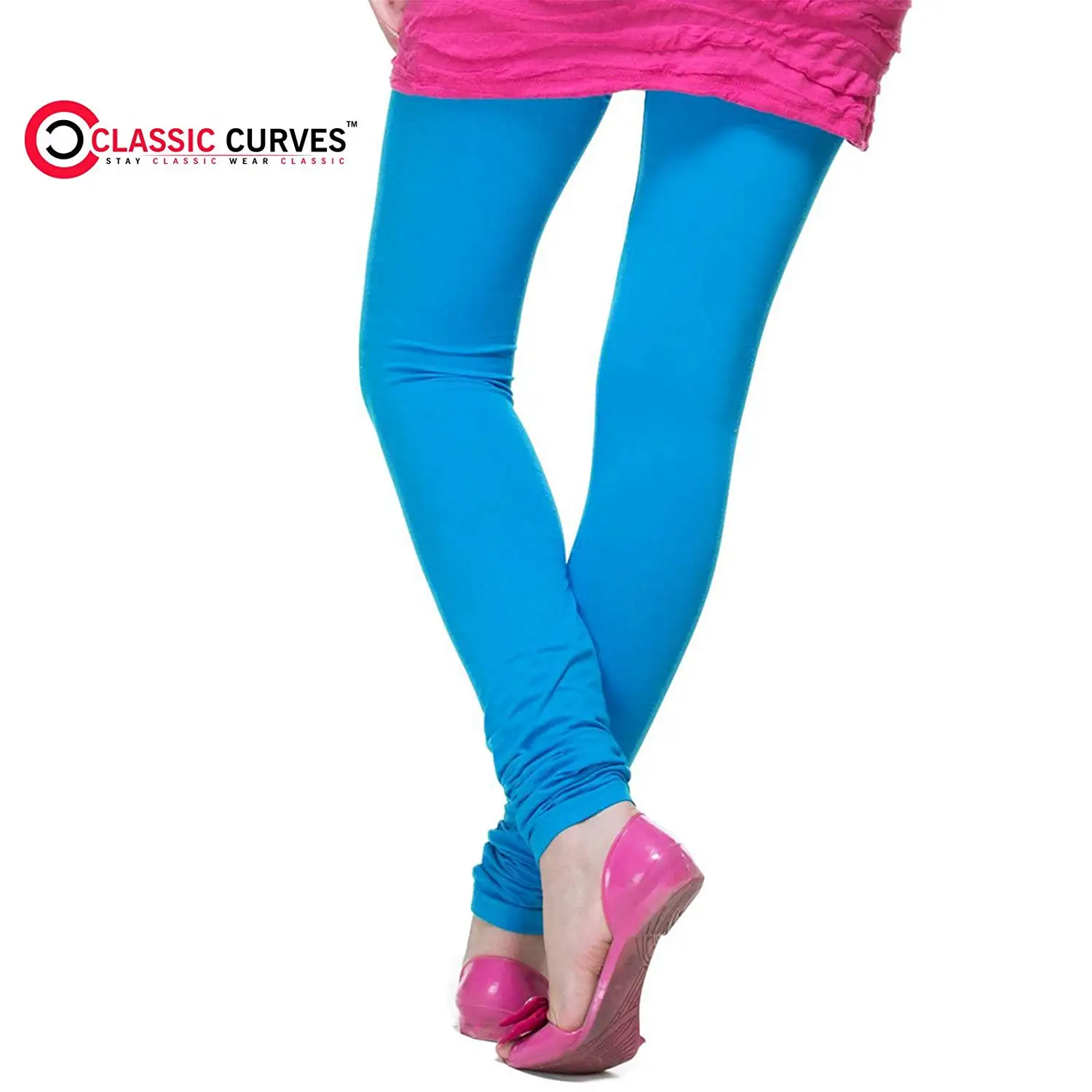 Buy Classic Curves Womens Cotton Lycra Legging for Women Free Size ...