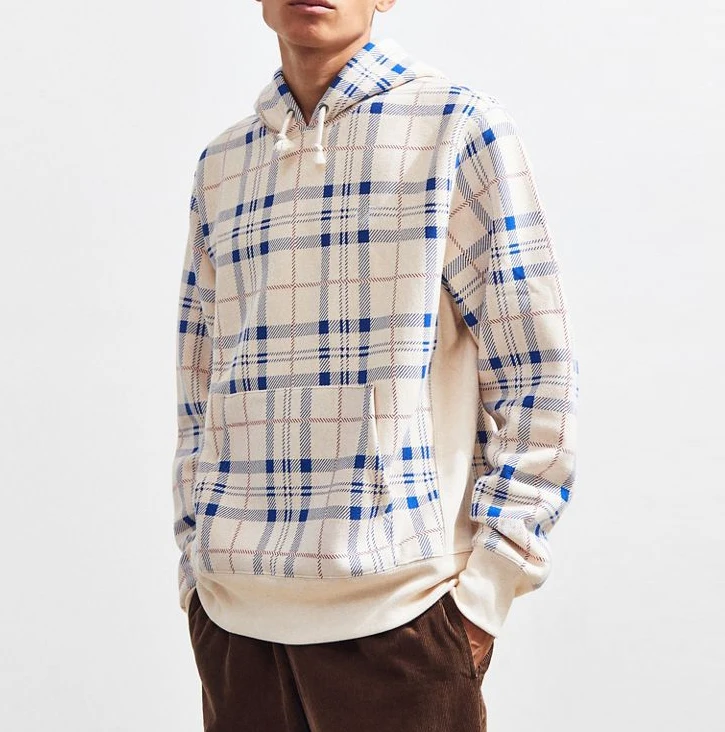 mens plaid sweatshirt