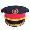 Black officer captain uniform big cap with cap badge for railway uniforms
