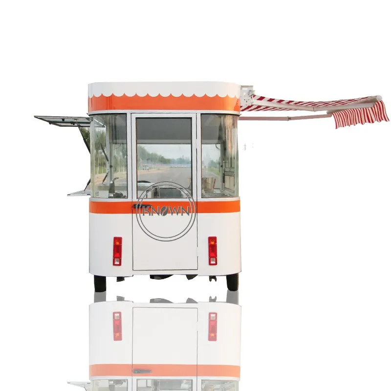 Fast Electric Mobile Food Car Stainless Steel Catering Snack Cart