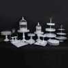 18pcs 3 Tier Heart Shape Wedding Wholesale Decorating Supply White Cake Stand